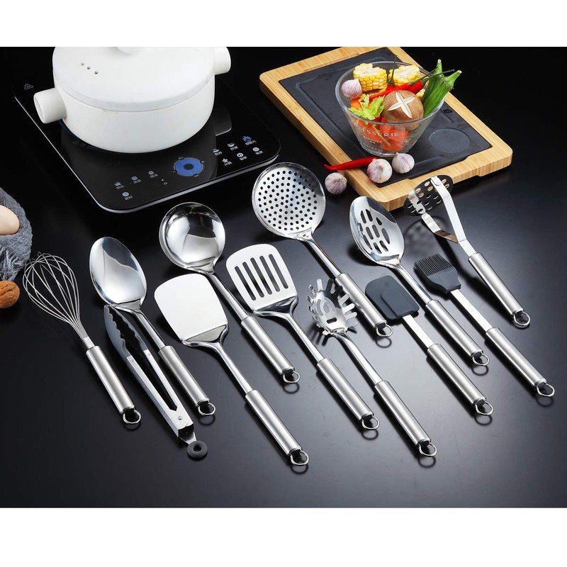 Berglander Cooking Utensil Set 12 Piece Stainless Steel Kitchen Tool