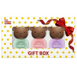 Enbebe children's nail polish 3-piece gift set, cream mint + cream pink + cream purple, 1 piece / 엔비베베 어린이 매니큐어 3종 선물세트, 크림민트 + 크림핑크 + 크림퍼플, 1개