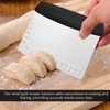 2 PCS Stainless Steel Dough Scraper,Food Scraper with Handle and