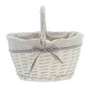 Love Heart Basket with Handle White