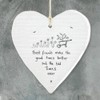 East of India Hanging Heart Gift Best Friends Make Good