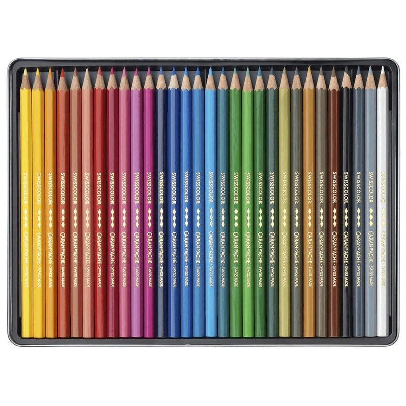30 Swisscolor Water-Resistant Colour Pencils