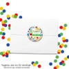 Happy Hungry Caterpillar Themed Birthday Thank You Sticker Labels for
