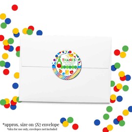 Happy Hungry Caterpillar Themed Birthday Thank You Sticker Labels for Kids, 40 2" Party Circle Stickers by AmandaCreation, Great for Party Favors, Envelope Seals & Goodie Bags…