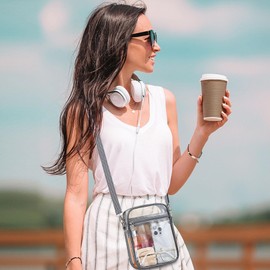 USPECLARE Clear Purse Stadium Transparent Messenger Bag Stadium Approved for Men and Women Clear CrossBody Bag