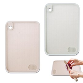 DECUIOCC 2PCS Cutting Board for Kitchen, Cutting Board with Juice Grooves, Dish Washer Safe for Meat, Veggies, Easy Grip Handle, Non-Slip Surface（25 * 18cm）