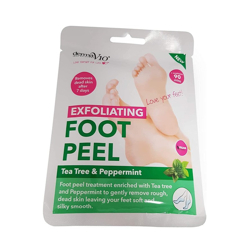 DermaV10 Exfoliating Foot PeelTea Tree and Peppermint