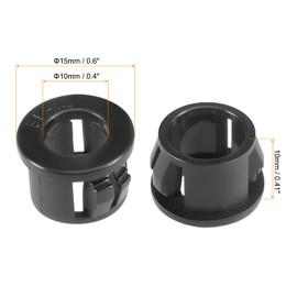 Rebower Cable Snap Bushing Grommet Snap in Cable Hose Bushing, [for Fixing and Preventing Cable] - PA66 / 13mm/ 28Pcs