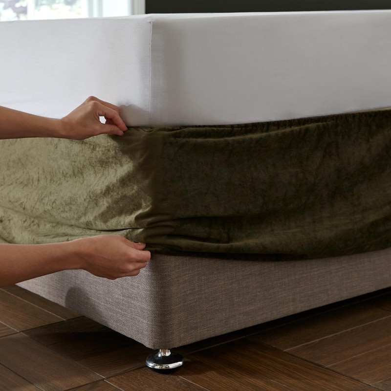 Catherine Lansfield Kingsley Matt Velvet Double Elasticated Divan Base Wrap