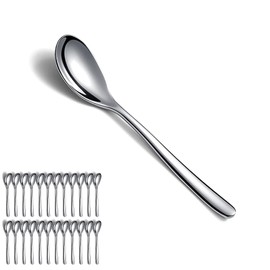 Kyraton Teaspoons 24 Pieces, 14cm Stainless Steel Tea Spoons, Ice Cream Spoons, Dessert Spoon, Coffee Spoon, Mocca Spoon, Dishwasher Safe