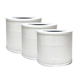 Nispira 3-in-1 True HEPA Activated Carbon Filter Replacement For Proton Pure Portable Air Purifier Remove Smoke, 3 Packs