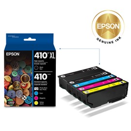 EPSON 410 Claria Premium Ink High Capacity Black & Standard Color Cartridge Combo Pack (T410XL-BCS) Works with Expression Premium XP-530, XP-630, XP-640, XP-7100, XP-830