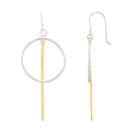 Silpada 'Catching Lights' Sterling Silver with 14K Yellow Gold Plating Drop Earrings