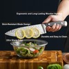 Mealia Kitchen Knife Set with Block, 15-Piece Professional Stainless Steel