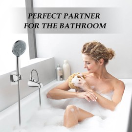 LUOGULIANG Chrome Tub Spout with Diverter, 5 Settings Hand Held Shower,Bathtub Faucet with Shower Sprayer