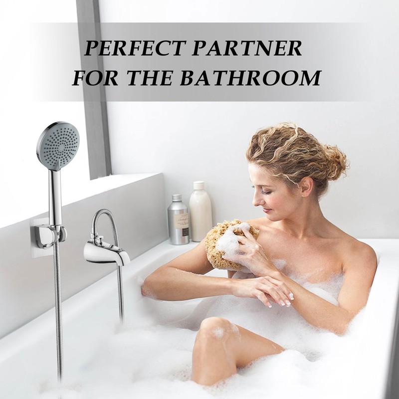 LUOGULIANG Chrome Tub Spout with Diverter, 5 Settings Hand Held