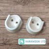 Pack of 2 White Rail End Supports for Oval Wardrobe