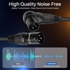 2-Pack Right Angle XLR Microphone Extension Cable Adapter 1.5 Feet,