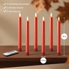 Velsyn Terra Cotta Flameless Taper Candles with Remote and Timer,