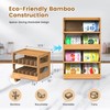Teamkio Can Organizer for Pantry, Bamboo Pantry Organizer, 2 Tier