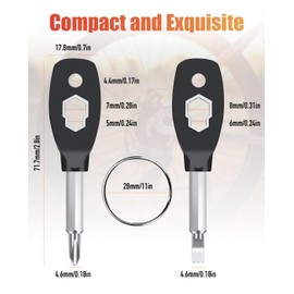 Stocking Stuffers for Men, AOGUU 6-in-1 Keychain Screwdriver Bit with Flathead and Phillips, Slotted and Hex Wrench Cool Gadgets, Christmas Gifts for Mens