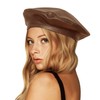 Wheebo PU Leather Berets for Women French Beret Hats Artist
