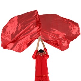 MUNAFIE Worship Flags for Church Set with 2 Flex Rods Praise Dance Flags for Worship Flexi-rods banderas de danza cristiana Red