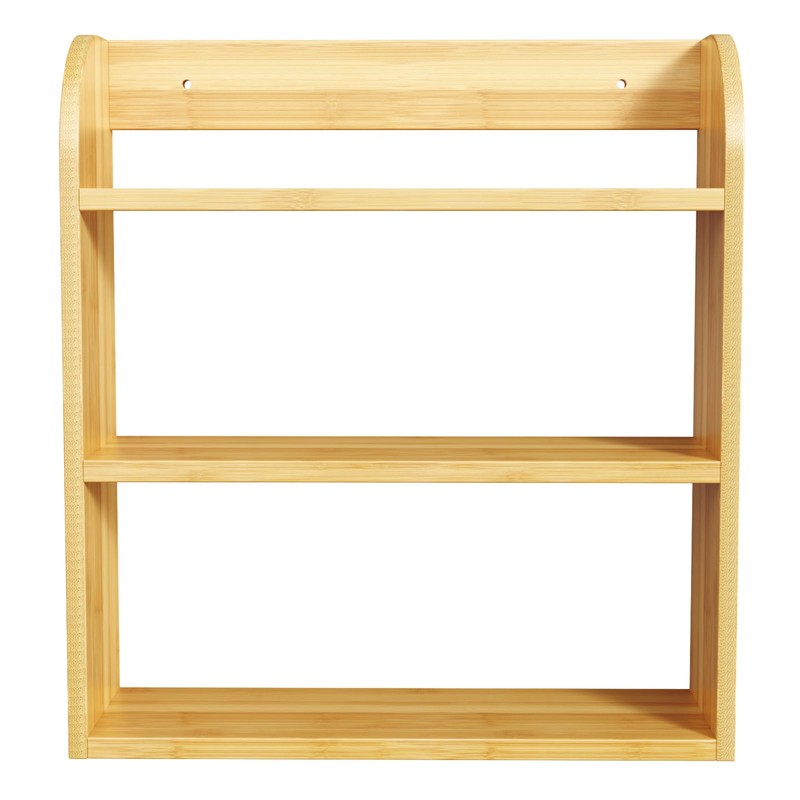 ROMGUAR CRAFT 3 Tier Bamboo Spice Rack, Countertop or Wall