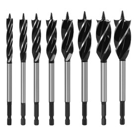 GOOMAND Woodworking Drill, Hexagonal Axis, Drill Bit, 0.47, 0.47, 0.67, 0.67, 0.67, 0.7, 0.8, 0.8, 0.8, 0.8 inches (10 mm), 0.4 inch (12 mm), 0.7 inch (16 mm), 0.7 inch (20 mm), 0.9 inch (22 mm), 1.0