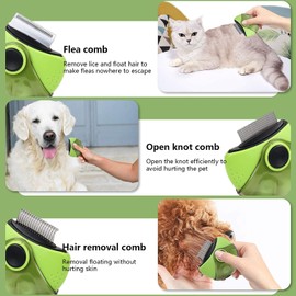 Pet Republique Deshedding + Dematter + Pin Brush 3 in 1 Grooming Brush Tool for Small Dogs & Cats