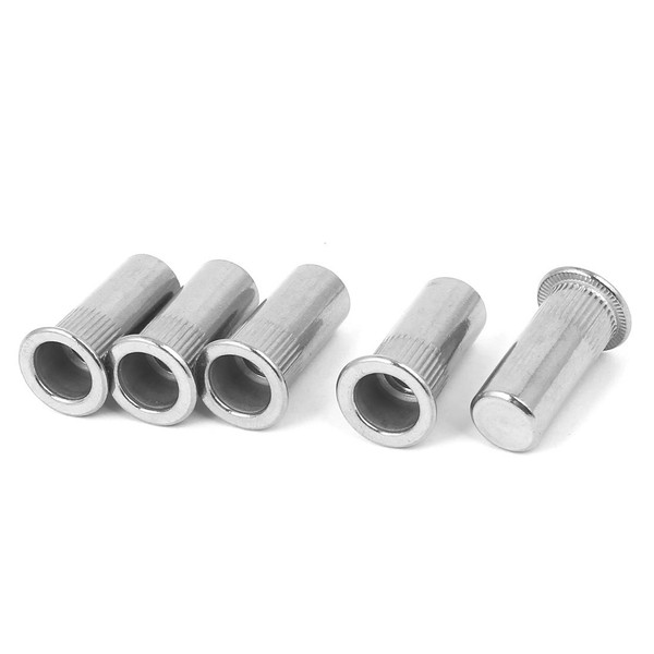 sourcingmap M8x27mm 304 Stainless Steel Straight Knurled Closed End Rivet
