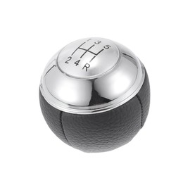 REPAIROCK 5 Speed Manual Gear Shifter Knob - Car Shift Lever Knob - for Mini Cooper R50 R53 2000-2006 Plastic Faux Leather Black White - 1 Pc Durable Material Auto Replacement Parts