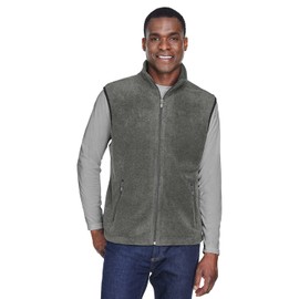 Harriton Adult 8 oz. Fleece Vest 2XL CHARCOAL