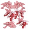 Current Red & White Fabric Curly Bows - 7" Each,