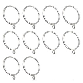 C.M. Curtain Ring, Sliding Ring, Inner Diameter 2.0 inches (50 mm), Silver, Suitable for Poles up to 1.8 inches (45 mm) Diameter, 10 Pieces, Silver 2.0 inches (50 mm)