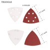 WINGONEER 50PCS 3.5" Inch 6 Hole Triangle Sanding Pad Details