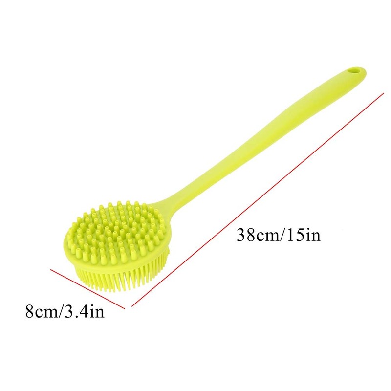 Cepillos de Cuerpo, Silicona Suave Mango Largo Ducha Cepillo Exfoliante
