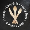 Weemium Disposable Wooden Cutlery Set - 300 Count (100 Forks,