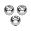PIERCINGLINE Titanium Screw Ball Set, Crystal, Replacement Balls, Choice of