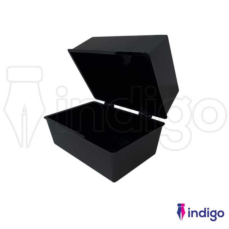 Indigo® 5x3" Black Index Card Box with A-Z Coloured Guide