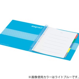 KOKUYO Campus B5 Slide Binder Notebook with 5 Tab Dividers, PP Cover, 26 Hole, 100 Sheets Capacity, Light Blue, Japan Import (RU-P334NLB)