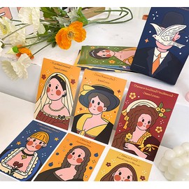 RemeeHi Postcard The Little Prince Cute Cat World Masterpiece Famous Paintings 30 Pieces (No Duplicates) Creative Student Gift Daily Postcard Pretty Postcard Rectangle Postcard Atmosphere Design
