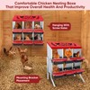 TGEYD Chicken Nesting Box 6 Holes, Nesting Boxes for Chickens,
