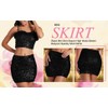 EG CHRIS G Women's Black Mini Skirt Sequin High Waist