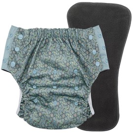 Special Needs Big Kids' Protective Briefs: Pull-on Cloth Diaper for Incontinence and Potty Training, Age 6-16 Years (Atom, Junior 2)