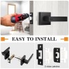 Probrico Matte Black Privacy Door Lever Lock Easy Install Bathroom