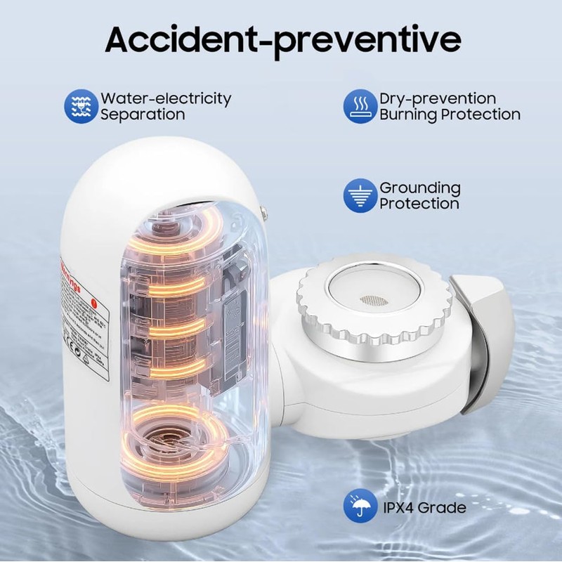 Electric Heater Instantaneous Water Heater for Bath Instant Hot Tankless