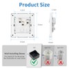 Plug Sockets Single Switched, EINNO Wall Electrical Outlets with Power