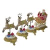 Set of 4 Santa and Reindeer Christmas Stocking Holders 9.5"