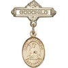 Jewels Obsession Baby Badge with St. Walburga Charm and Godchild